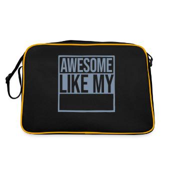 Template Awesome Like My - Retro Bag - black/gold - Back
