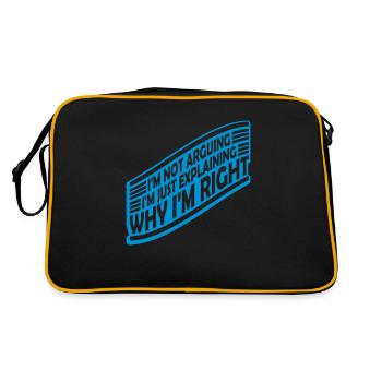 I m not arguing - Retro Bag - black/gold - Back