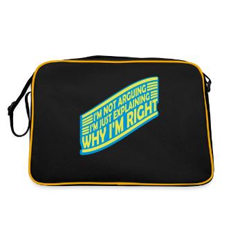 I m not arguing - Retro Bag - black/gold - Back
