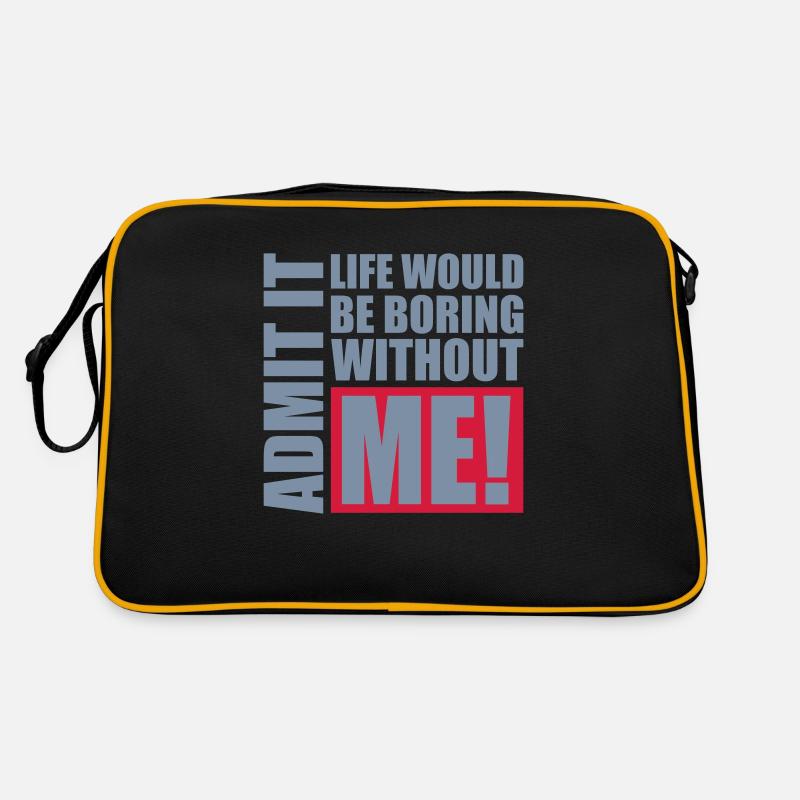 boring life without me Retro Tasche