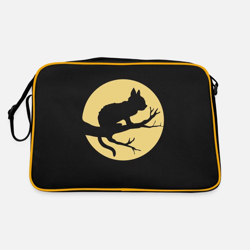 Arbre Lune Chat Noir Sac Retro