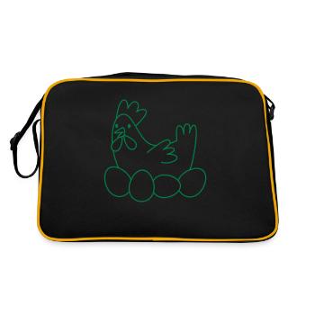 Chook de poulet avec des œufs - Sac Retro - noir/or - Dos