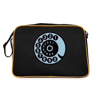 Dial Vintage Phone Call Retro Technology - Retro Bag - black/gold - Back