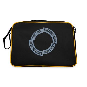 Breaking news don't care - Retro Tasche - Schwarz/Gold - Hinten