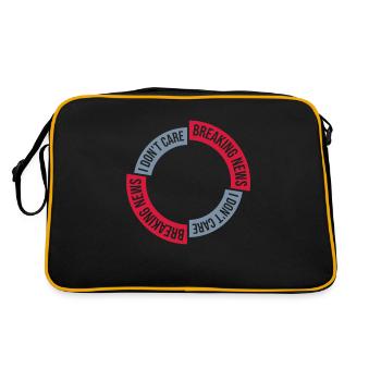 Breaking news don t - Retro Tasche - Schwarz/Gold - Hinten
