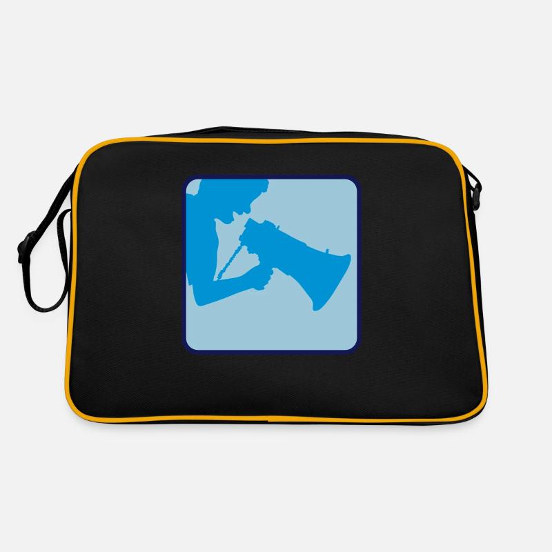 Rede Megafon Propaganda Mann Retro Tasche