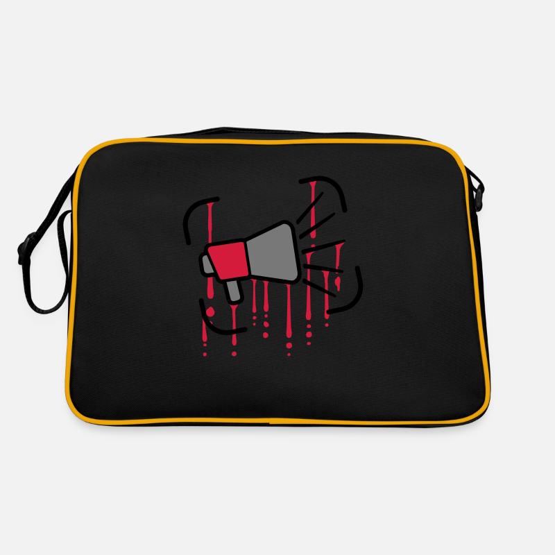 Drops Megaphone Loud Speech Retro Bag