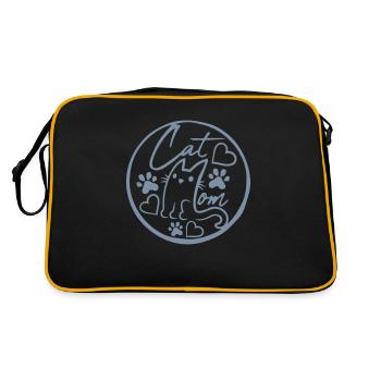 Circle Logo Cat Mom - Retro Bag - black/gold - Back