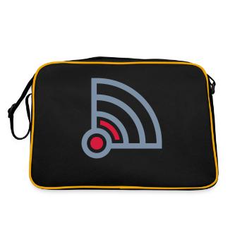 Logo Wifi sans connexion - Sac Retro - noir/or - Dos