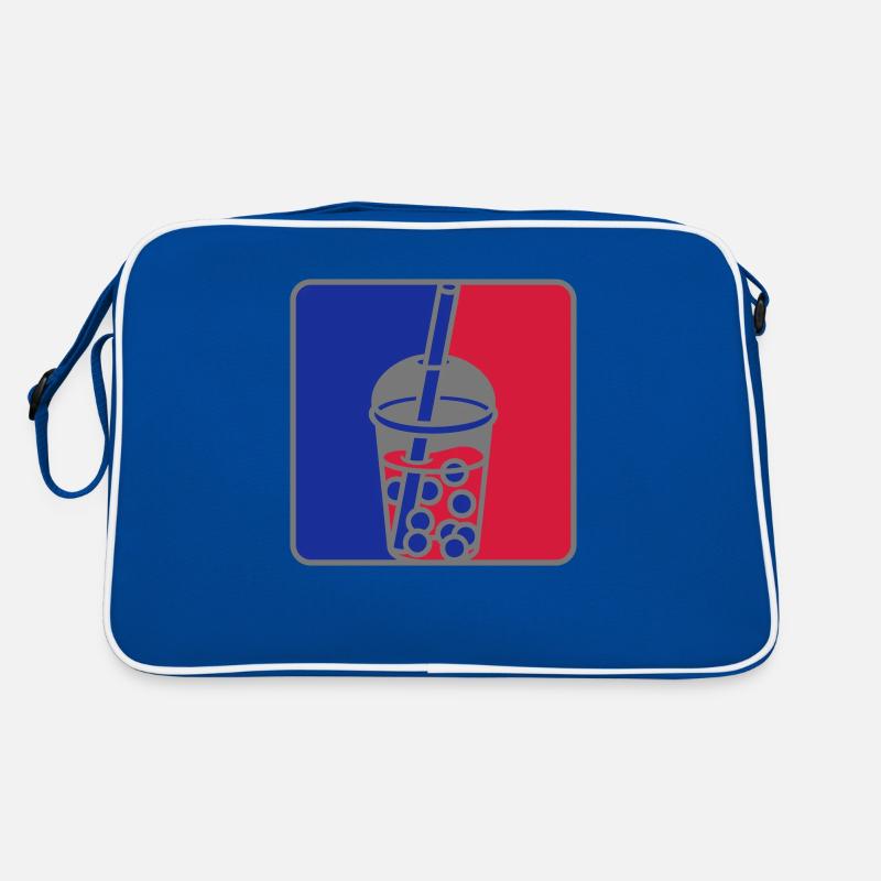 Rot Blau Bubble Tea Retro Tasche