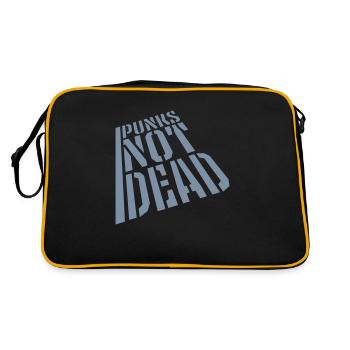 punks pas mort citation - Sac Retro - noir/or - Dos