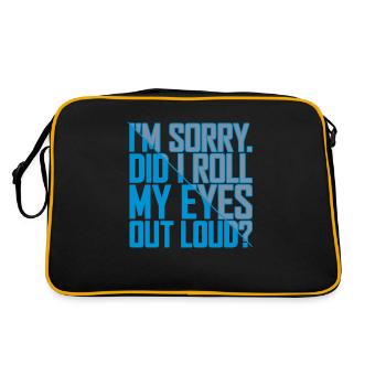 Roll My Eyes Out - Retro Bag - black/gold - Back