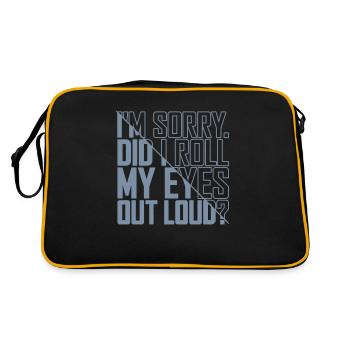 Roll My Eyes Out - Retro Bag - black/gold - Back