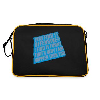 You find it offensive - Retro Bag - black/gold - Back