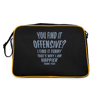 You find it offensive - Retro Bag - black/gold - Back