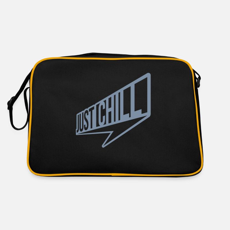 Just Chill Text Logo Sac Retro