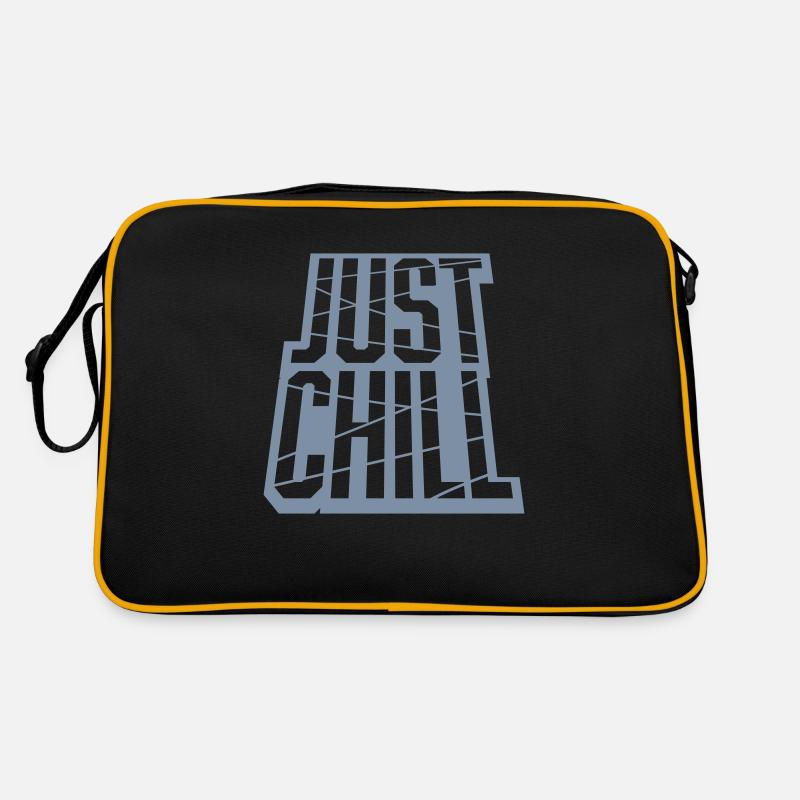 Just Chill Text Logo Sac Retro