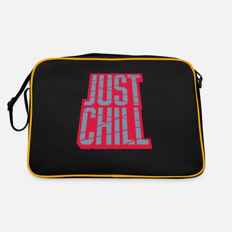Just Chill Text Logo Retro Tasche