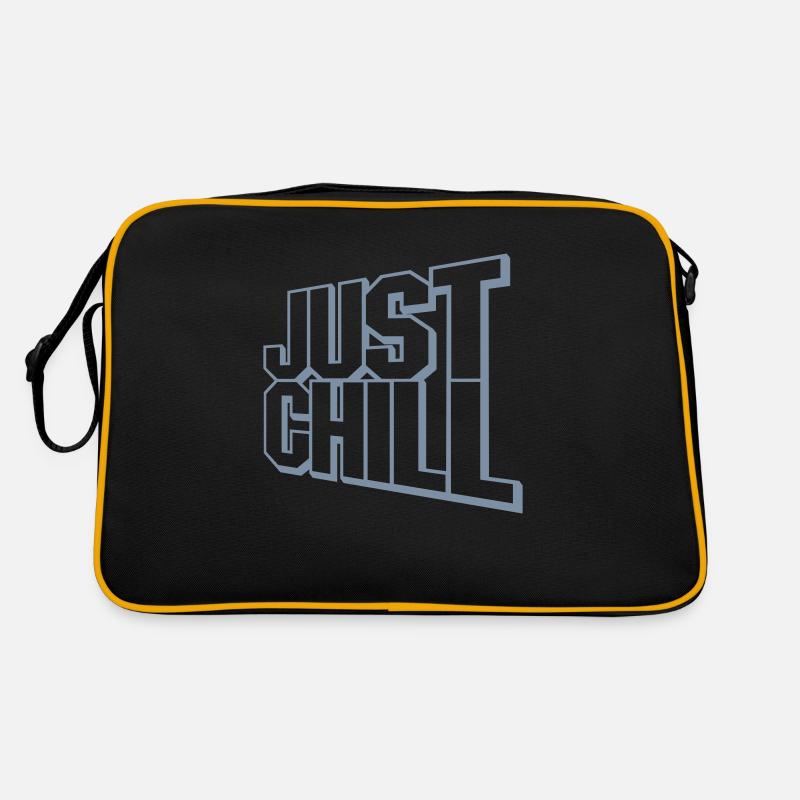 Just Chill Text Logo Sac Retro