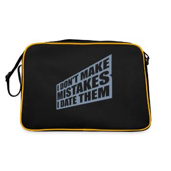 Date Mistakes Quote Logo - Retro Bag - black/gold - Back