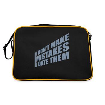Date Mistakes Quote Logo - Retro Bag - black/gold - Back