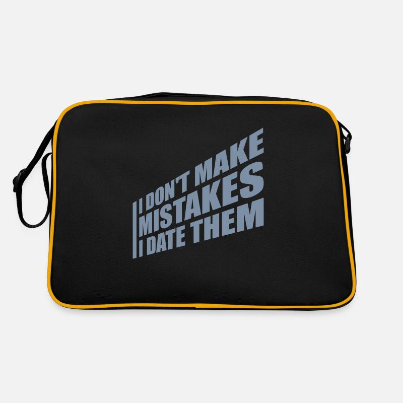 Date Mistakes Zitat Logo Retro Tasche