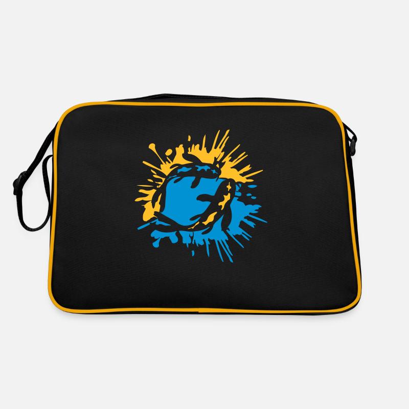 Bunter Tropfen 2 Koi Retro Tasche
