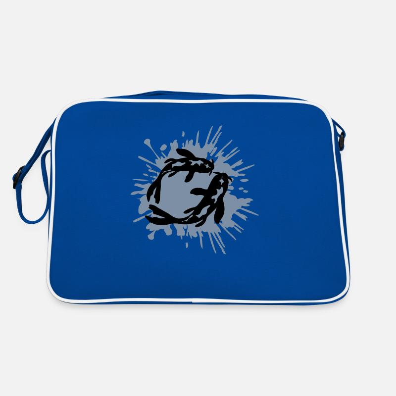 Farbklecks 2 Koi Fische Retro Tasche