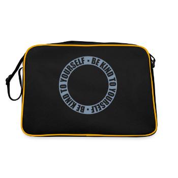 soyez gentil avec vous-même - Sac Retro - noir/or - Dos