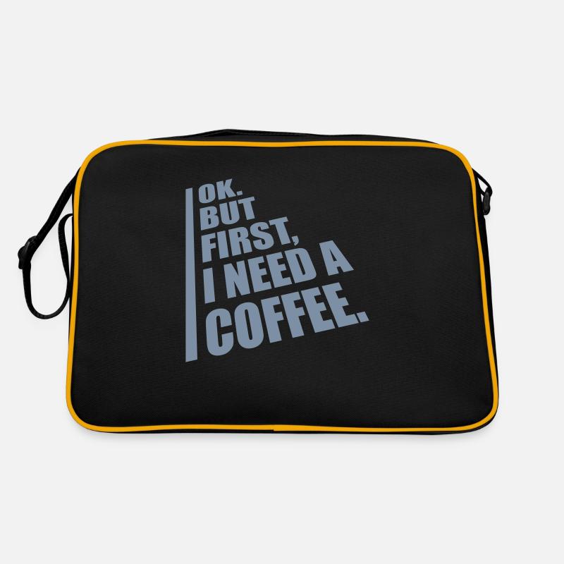 Fist I need Coffee Retro Tasche