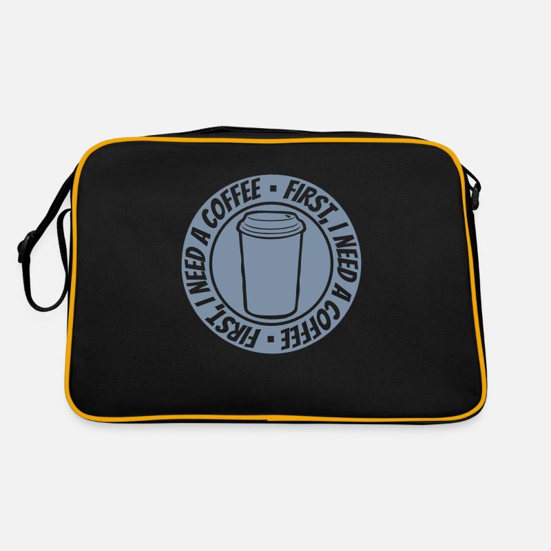 Fist I need Coffee Retro Tasche