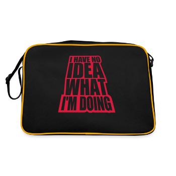 I Have No Idea - Retro Bag - black/gold - Back