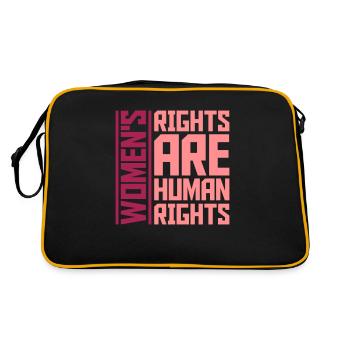 citation féministe sur les droits des femmes - Sac Retro - noir/or - Dos