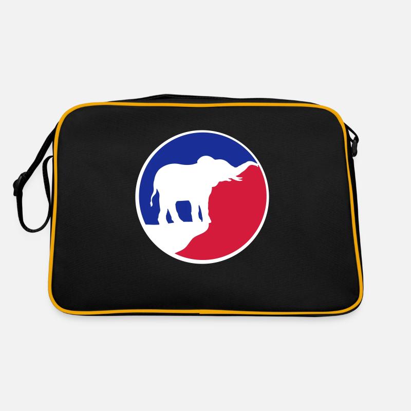 Elephant Silhouette Cliff Moon Sac Retro