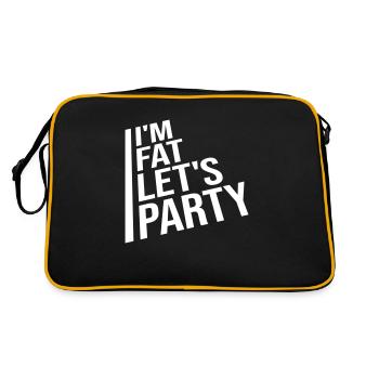 im fat lets party - Retro Tasche - Schwarz/Gold - Hinten