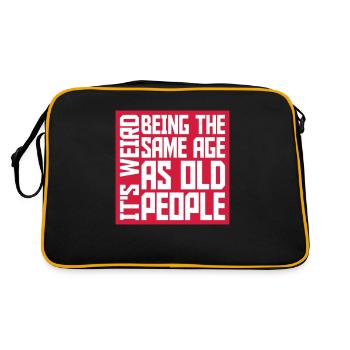 being old people age - Retro Bag - black/gold - Back