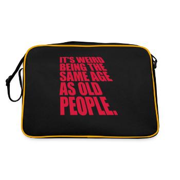 being old people age - Retro Bag - black/gold - Back