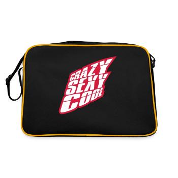 crazy sexy cool Design - Retro Tasche - Schwarz/Gold - Hinten