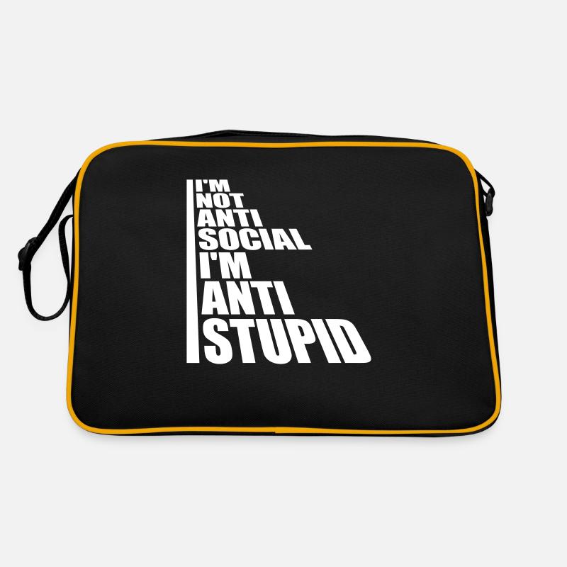 pas antisocial anti-stupide Sac Retro