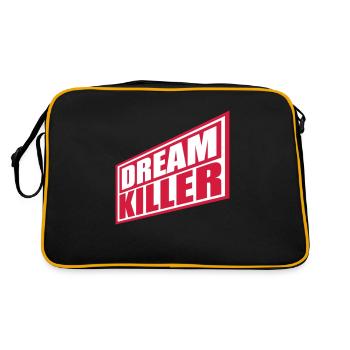 dream killer pessimists quote - Retro Bag - black/gold - Back