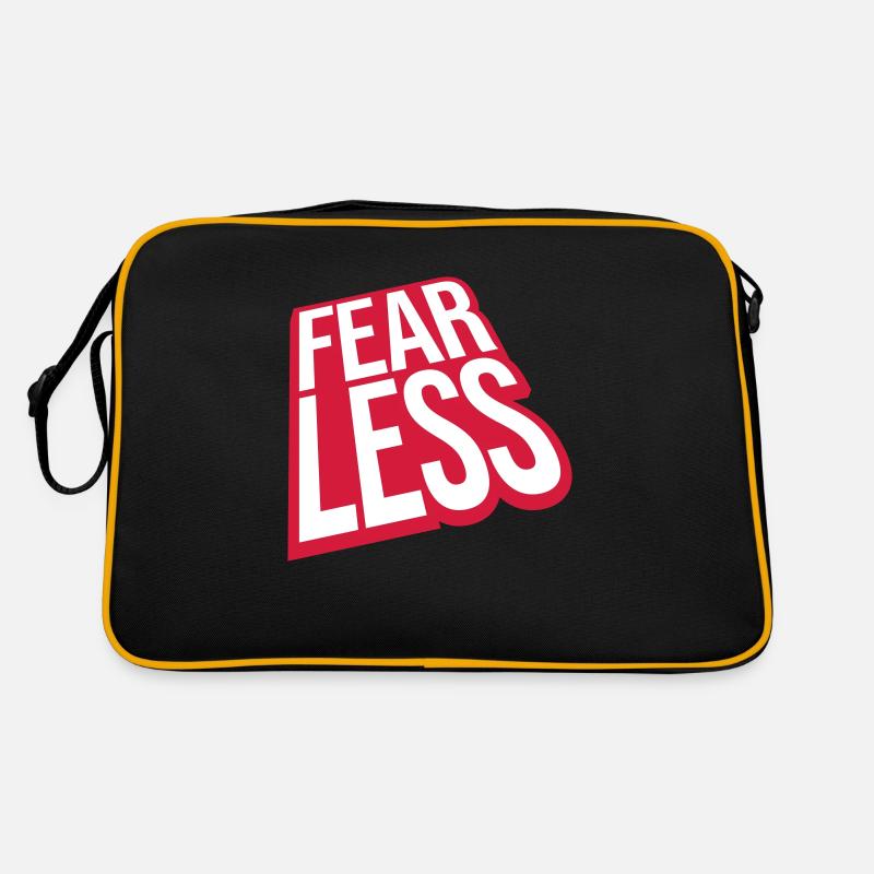 fearless Text Zitat Design Retro Tasche
