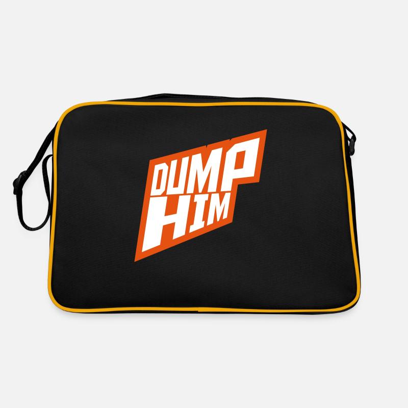 dump him quote logo Retro Bag