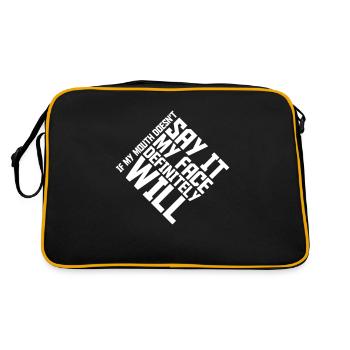 my face definitely will - Retro Tasche - Schwarz/Gold - Hinten