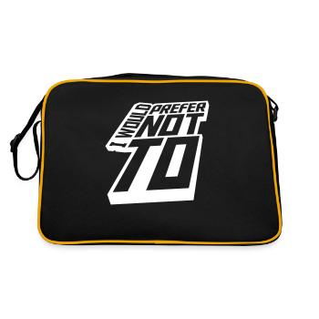 I prefer not to - Retro Bag - black/gold - Back