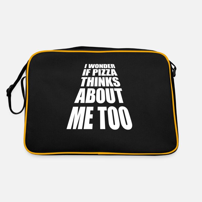 pizza thinks about me Retro Bag
