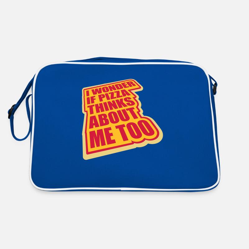 pizza thinks about me Retro Bag