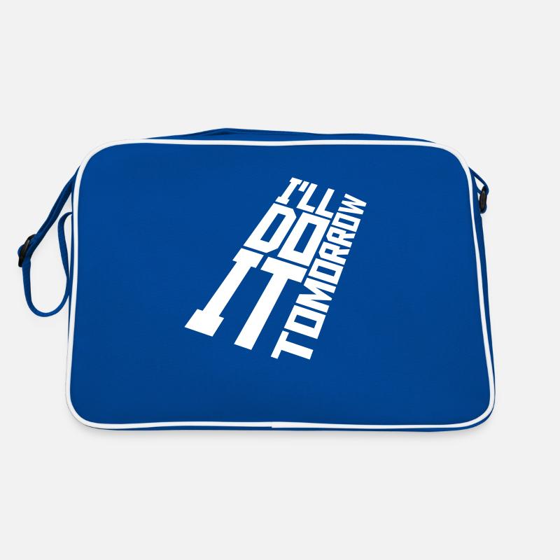 do it tomorrow Zitat Retro Tasche