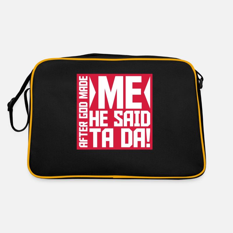 after god made me Retro Tasche