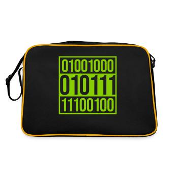 Binary Code Program Language - Retro Bag - black/gold - Back
