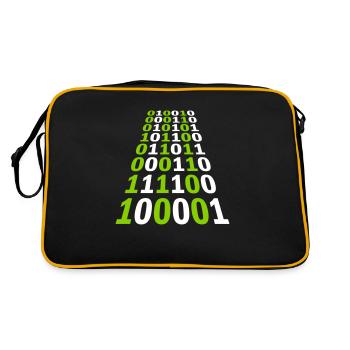Binary Code Program Language - Retro Bag - black/gold - Back